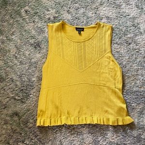 TOPSHOP Cropped Thin Sweater Ruffle Top